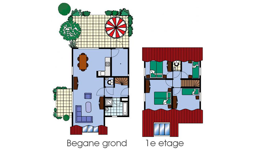 Vakantiehuis Elkerzee Zeeland Village Plattegrond